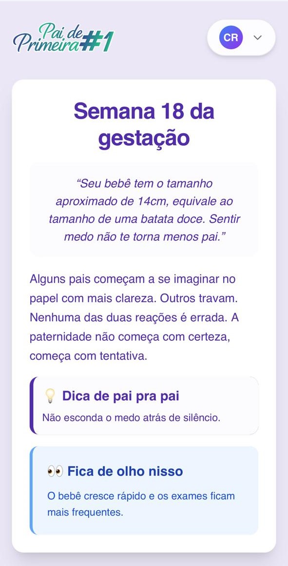 Tela do Pai de Primeira